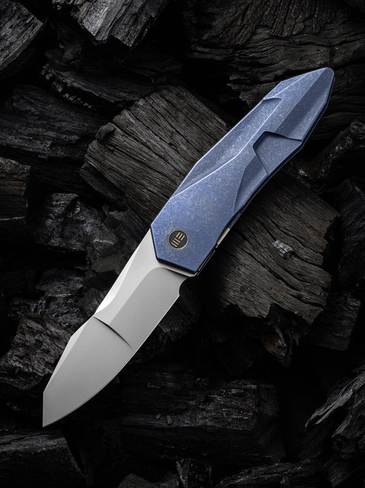 WE Solid 3.88" CPM 20CV Blue Titanium Folding Knife by GTC WE22028-4