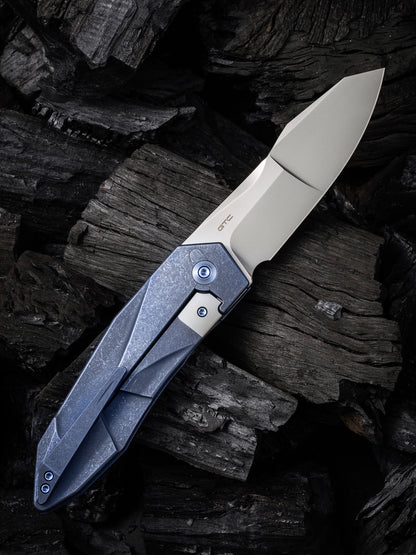 WE Solid 3.88" CPM 20CV Blue Titanium Folding Knife by GTC WE22028-4