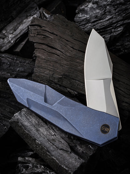 WE Solid 3.88" CPM 20CV Blue Titanium Folding Knife by GTC WE22028-4