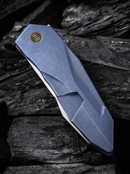 WE Solid 3.88" CPM 20CV Blue Titanium Folding Knife by GTC WE22028-4