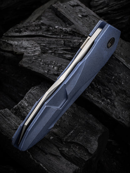 WE Solid 3.88" CPM 20CV Blue Titanium Folding Knife by GTC WE22028-4