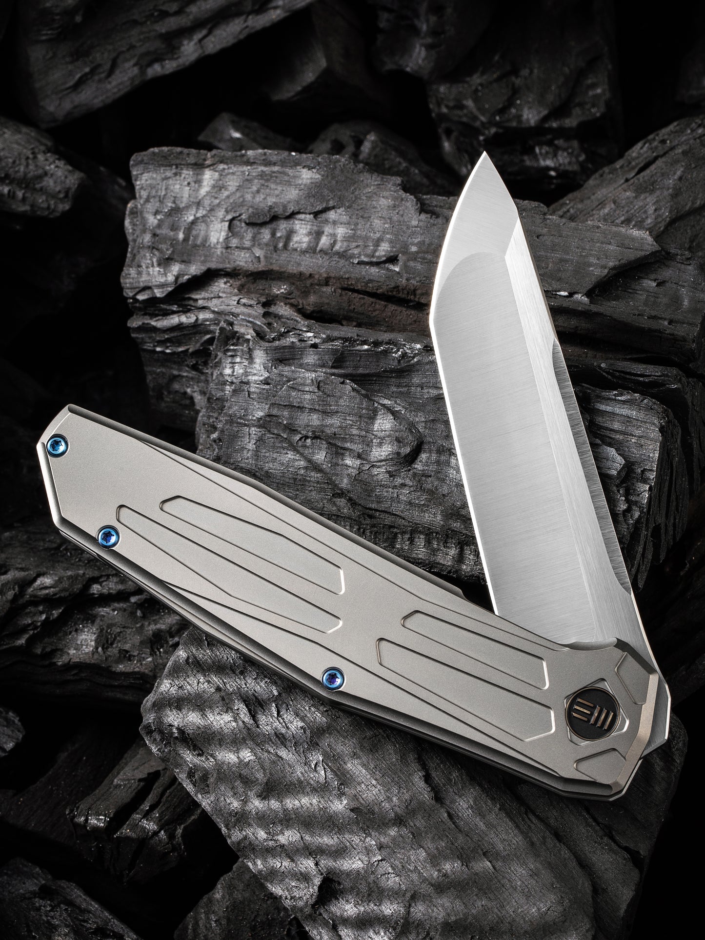 WE Shadowfire 3.97" Gray CPM 20CV Titanium Folding Knife by Rafal Brzeski WE22035-2