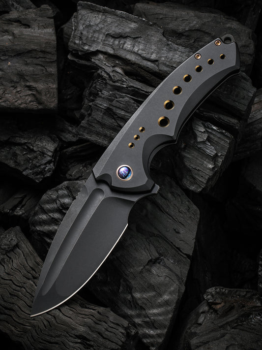 WE Nexusia Limited Edition 3.48" CPM 20CV Black/Black Titanium Folding Knife WE22044-1