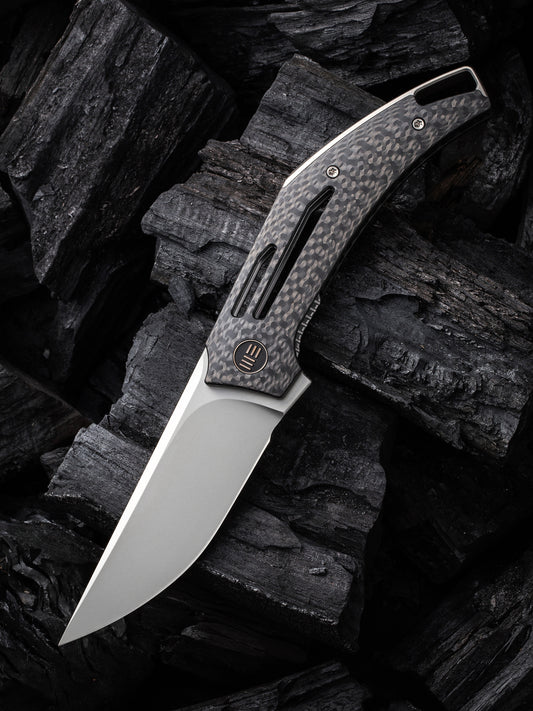 WE Speedliner 3.39" CPM 20CV Twill Carbon Fiber Folding Knife by Tashi Bharucha WE22045B-1