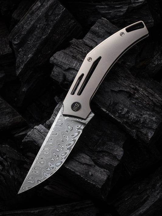 WE Speedliner 3.39" Hakkapella Damasteel Titanium Folding Knife by Tashi Bharucha WE22045C-DS1