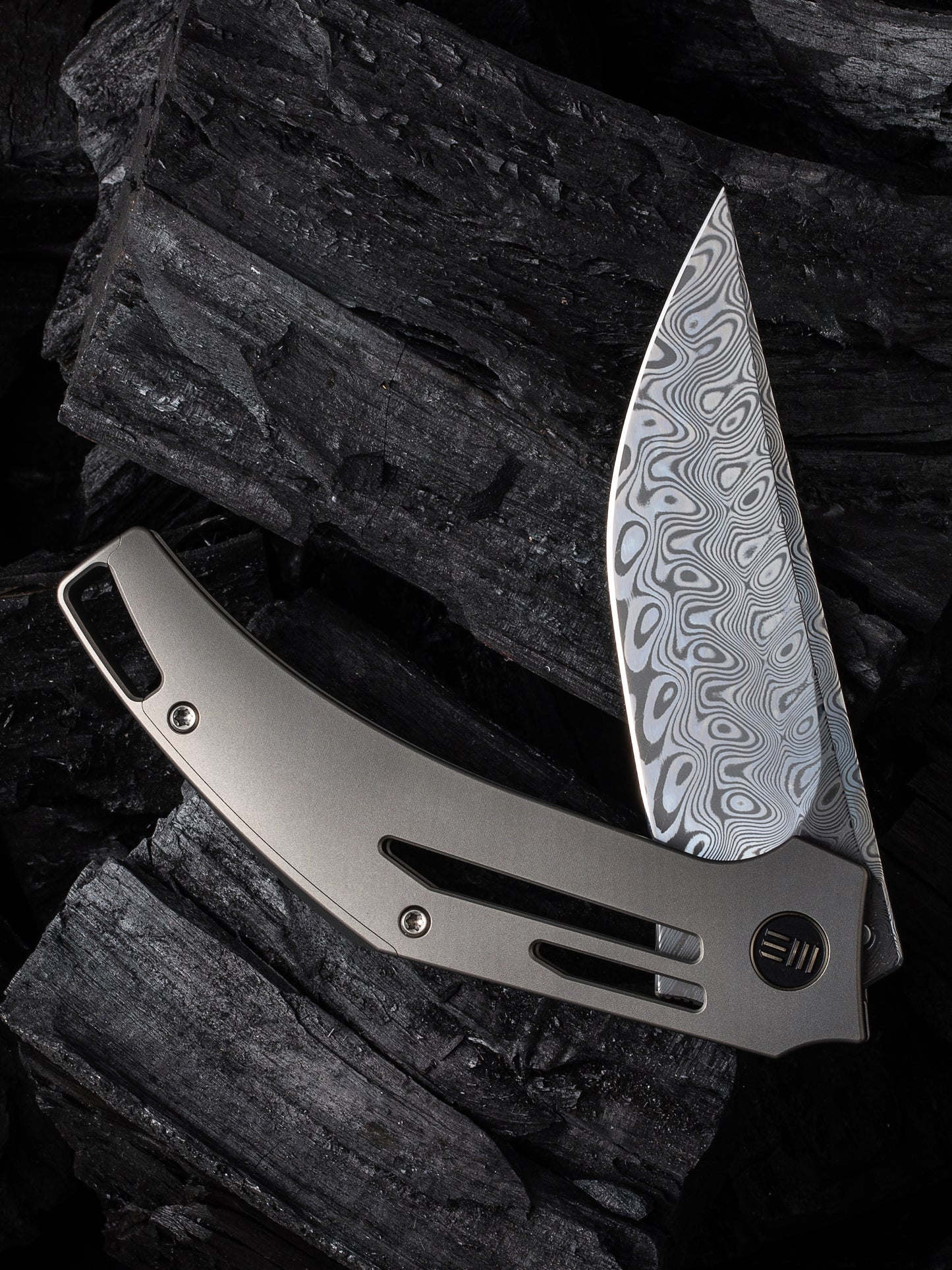 WE Speedliner 3.39" Hakkapella Damasteel Titanium Folding Knife by Tashi Bharucha WE22045C-DS1
