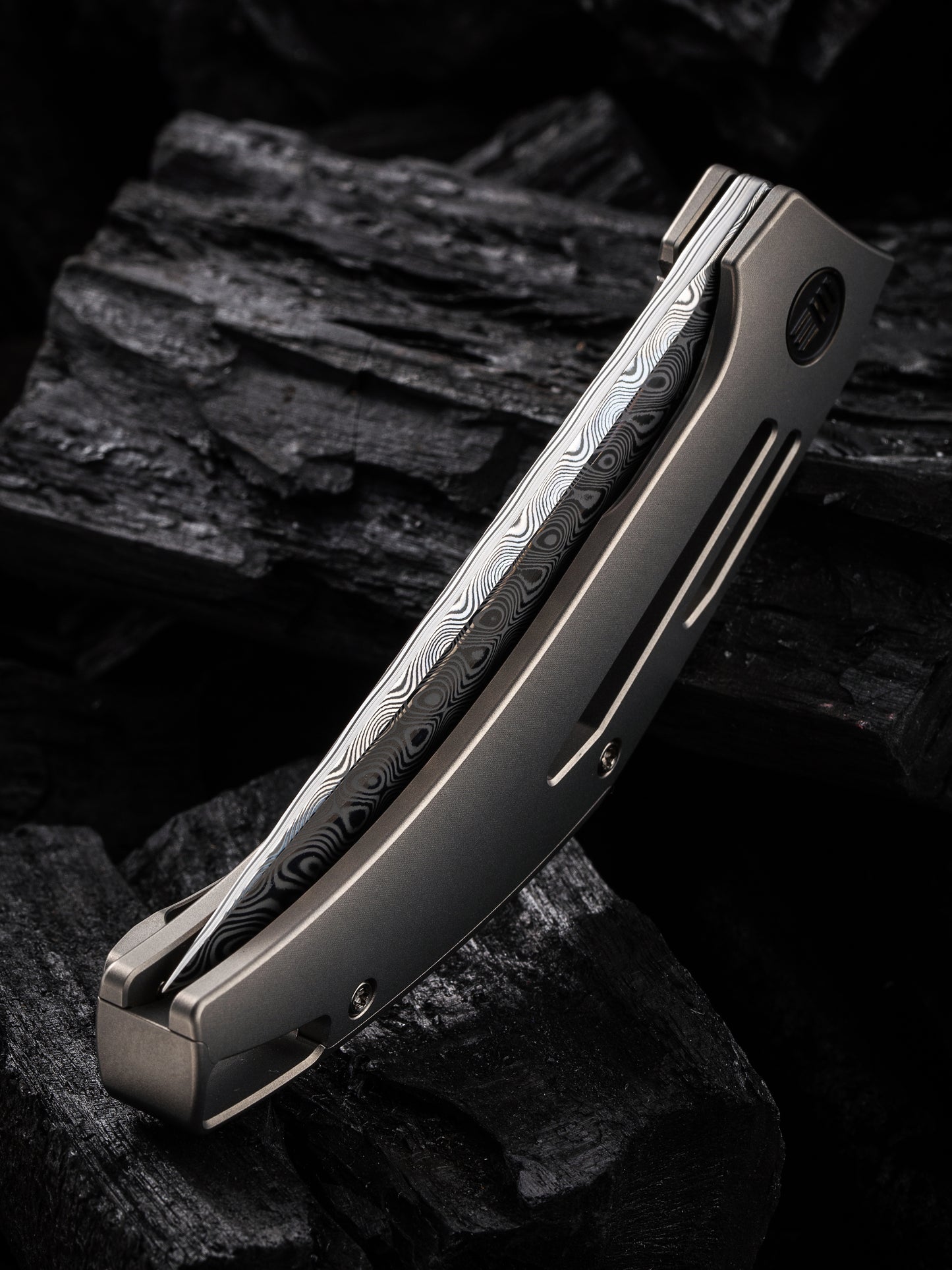 WE Speedliner 3.39" Hakkapella Damasteel Titanium Folding Knife by Tashi Bharucha WE22045C-DS1