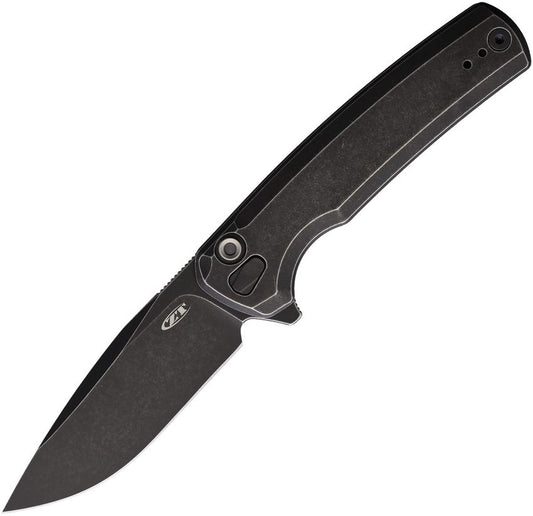 Zero Tolerance 0044BW 3.2" CPM S45VN BlackWash Titanium Button-Lock Folding Knife