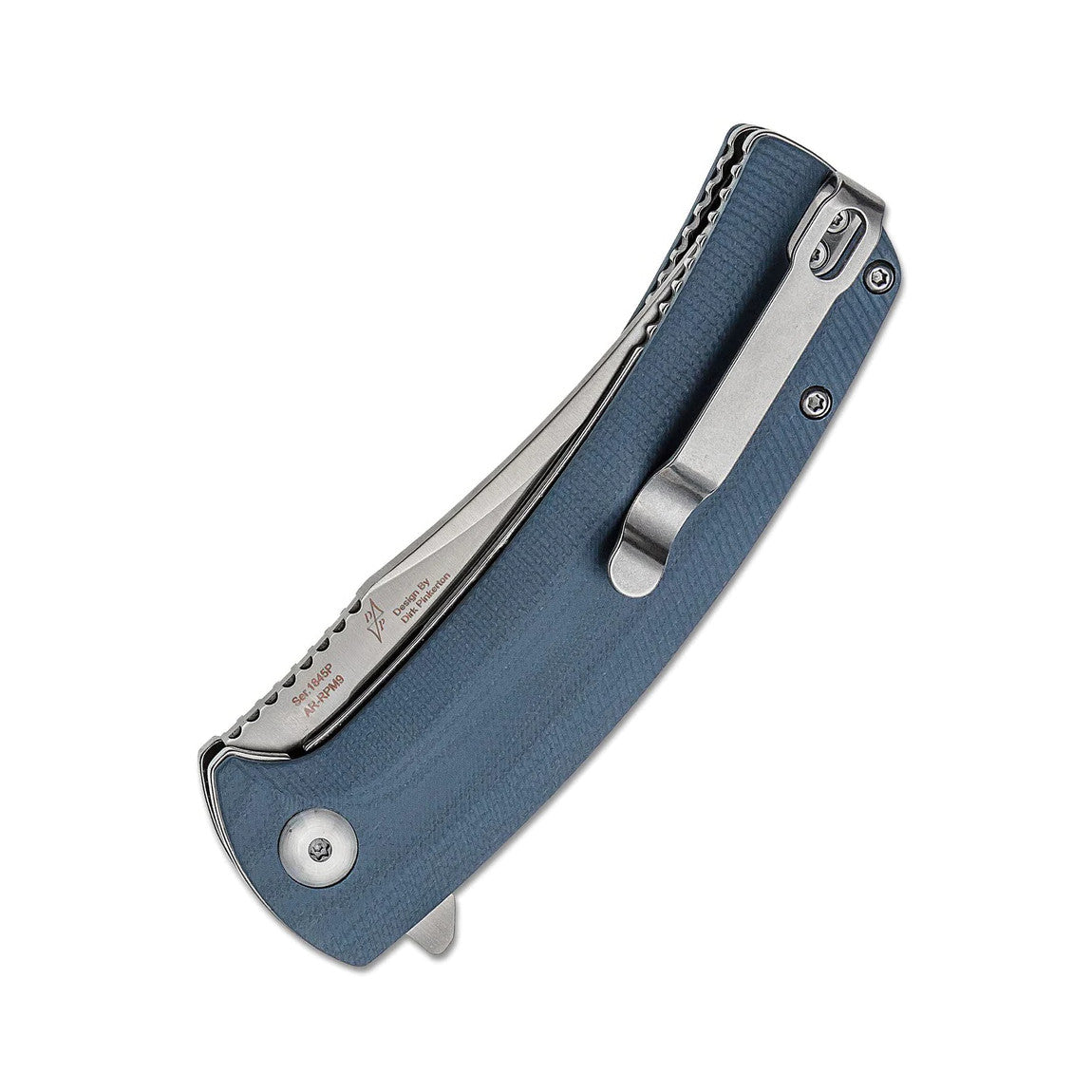 Artisan Cutlery Arroyo 3.31" AR-RPM9 Blue-Gray G10 Folding Knife - Dirk Pinkerton Design