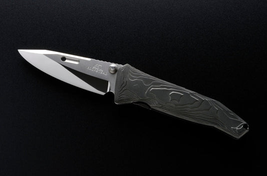 Rockstead SAI-ZDP (BK) 3.15" Polished ZDP189/VG10 Black DLC Titanium Folding Knife