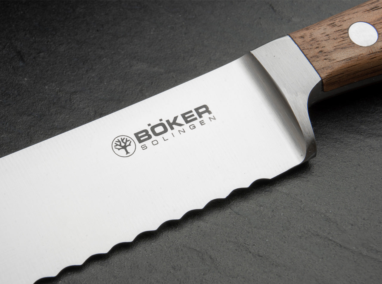 Boker Solingen Heritage 8.07" Bread Knife with Walnut Handle - Made in Germany