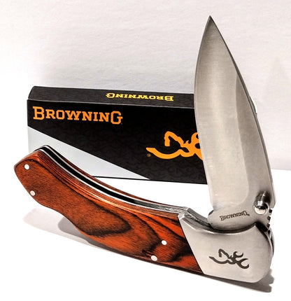 Browning Classic Lockback 3.5" 8Cr13MoV Pakkawood Folding Knife