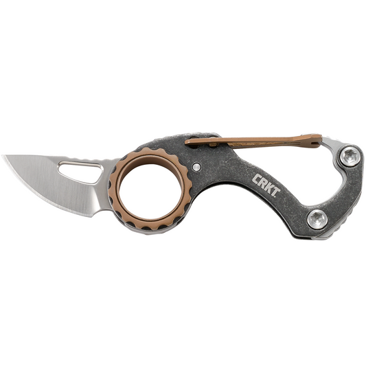 CRKT Compano 1.42" Keychain Carabiner Folding Knife - Mike Bond Design - 9082