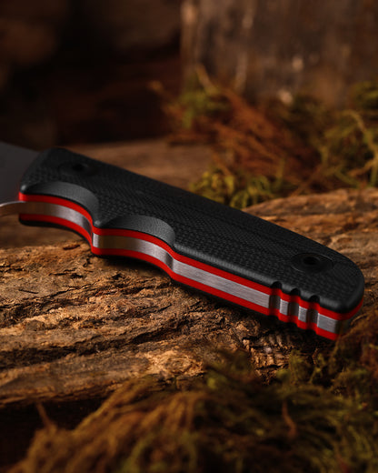 Kizer Snick 2.68" AEB-L Black/Red G10 Compact Fixed Blade Knife 1085A1