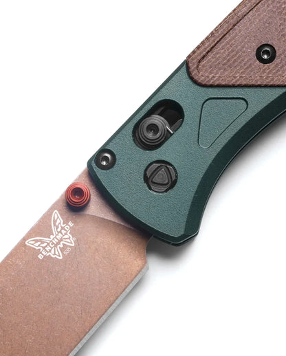 Benchmade 535FE-2602 Bugout 3.24" CPM-S90V Taiga Green Aluminium/Micarta Folding Knife