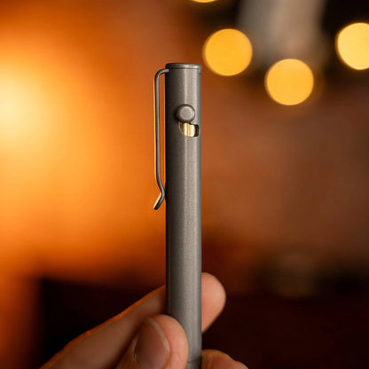 Big Idea Design Base Line Stonewashed Titanium Bolt-Action Pen