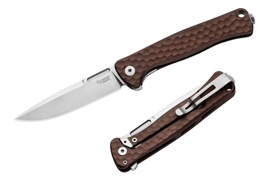 LionSteel Emmet 2.83" Magnacut Earth Aluminium Integral Folding Knife EM01A ES