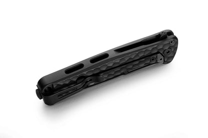 LionSteel Emmet 2.83" Magnacut Old Black / Black Aluminium Integral Folding Knife EM01A BB