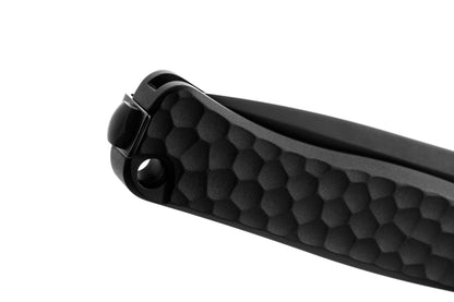 LionSteel Emmet 2.83" Magnacut Old Black / Black Aluminium Integral Folding Knife EM01A BB
