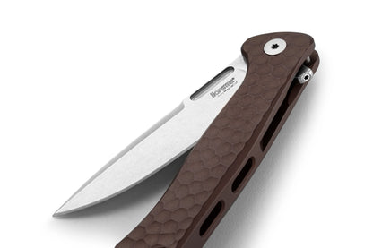 LionSteel Emmet 2.83" Magnacut Earth Aluminium Integral Folding Knife EM01A ES