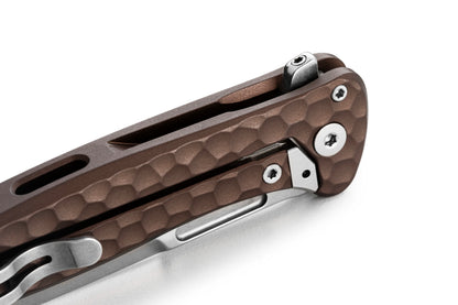 LionSteel Emmet 2.83" Magnacut Earth Aluminium Integral Folding Knife EM01A ES