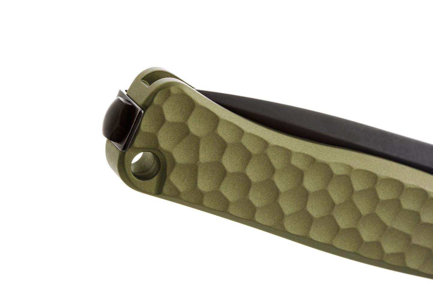 LionSteel Emmet 2.83" Magnacut Old Black / Green Aluminium Integral Folding Knife EM01A GB