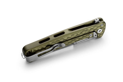 LionSteel Emmet 2.83" Magnacut Green Aluminium Integral Folding Knife EM01A GS