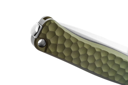 LionSteel Emmet 2.83" Magnacut Green Aluminium Integral Folding Knife EM01A GS