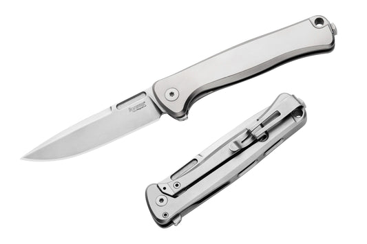 LionSteel Emmet 2.83" Magnacut Flat Titanium Integral Folding Knife EM01 FL