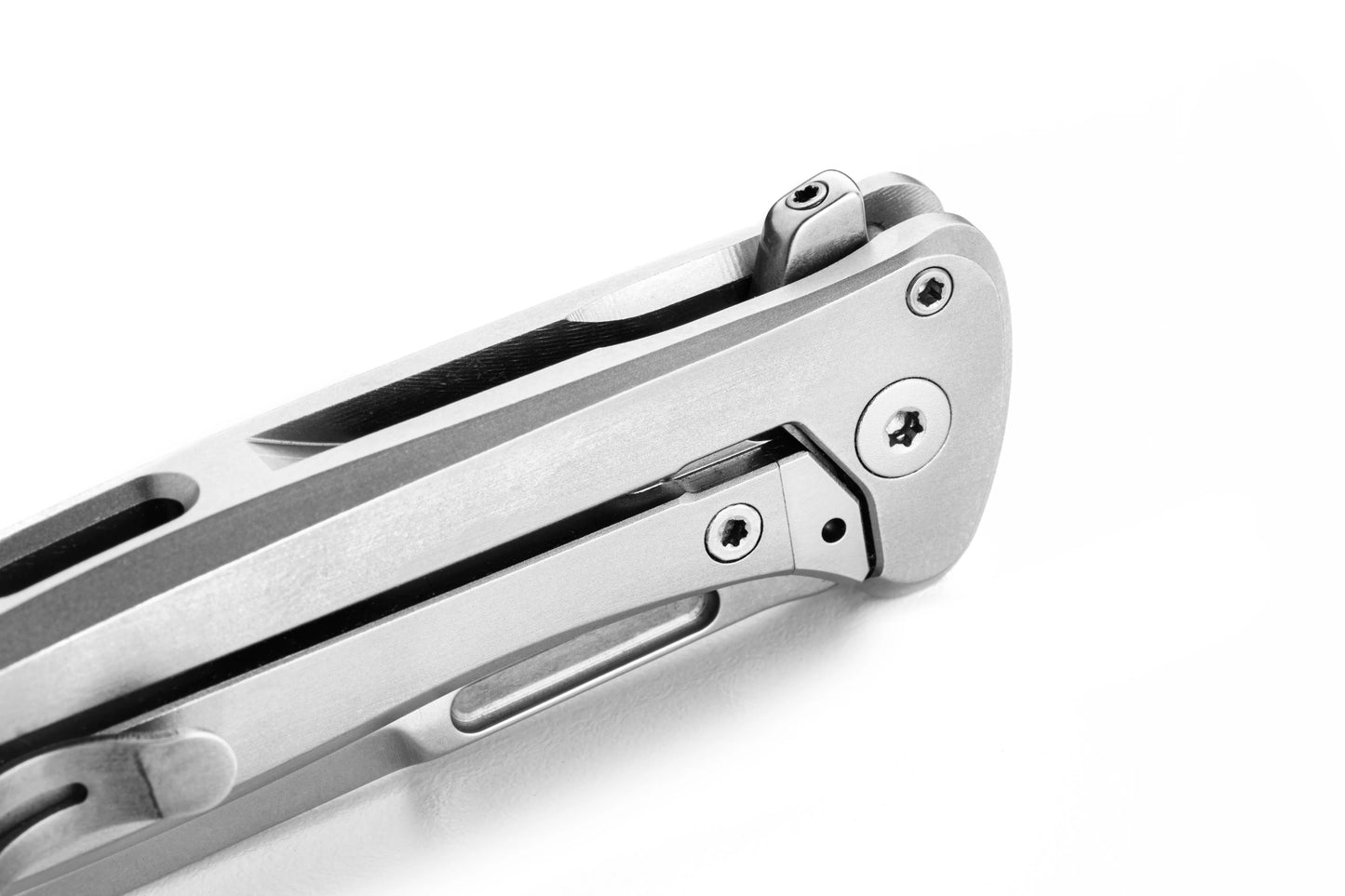 LionSteel Emmet 2.83" Magnacut Flat Titanium Integral Folding Knife EM01 FL