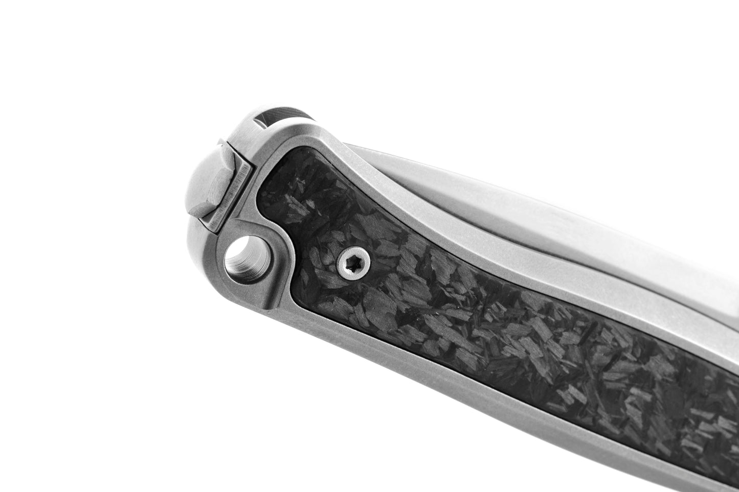 LionSteel Emmet 2.83" Magnacut Titanium Carbon Fiber Integral Folding Knife EM01 GY