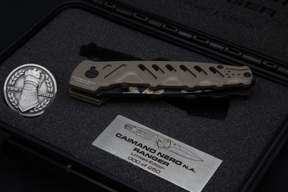Extrema Ratio Caimano Nero N.A. Ranger XXV Anniversarium Limited Edition 3.66" N690 Folding Knife