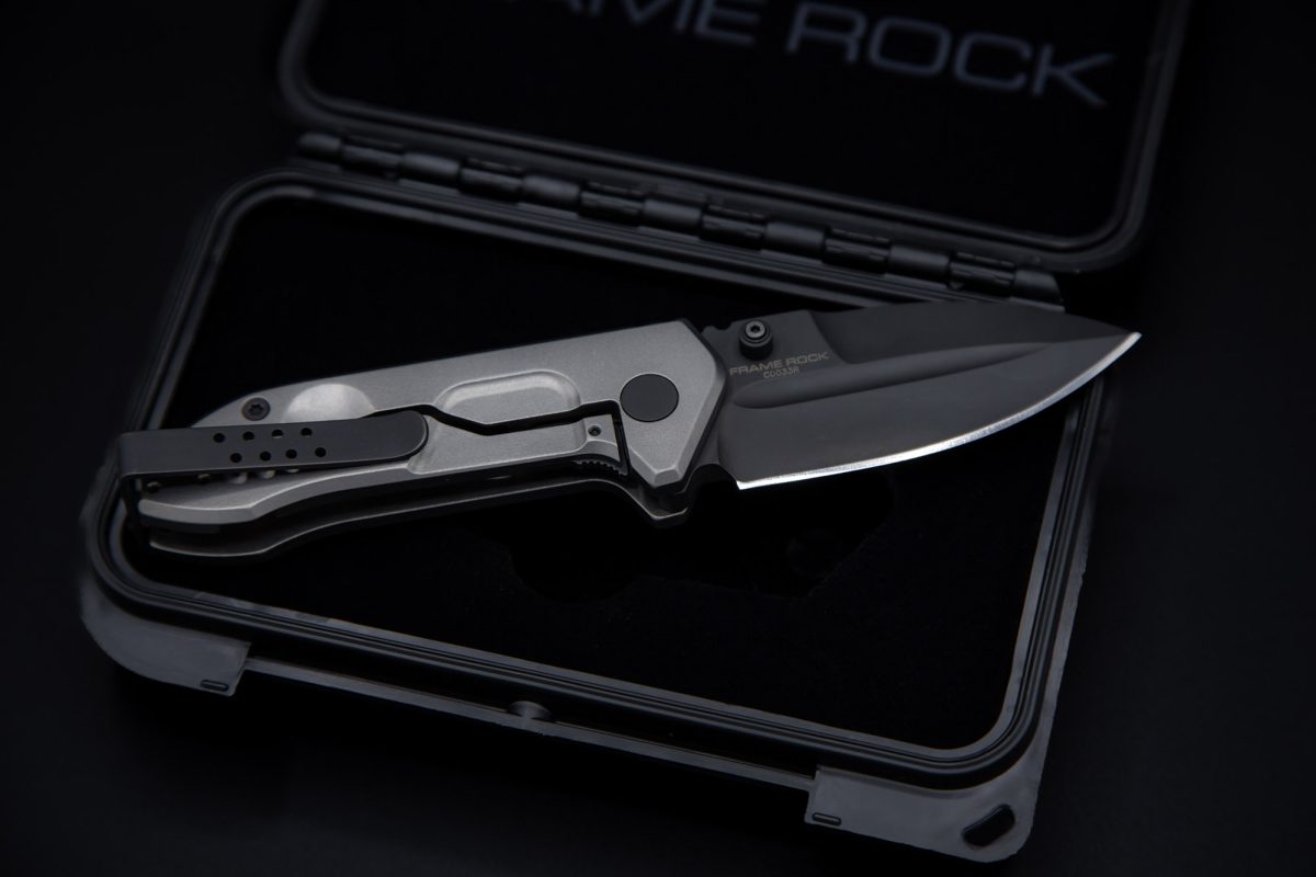 Extrema Ratio Frame Rock 3" N690 Black DLC Titanium Folding Knife