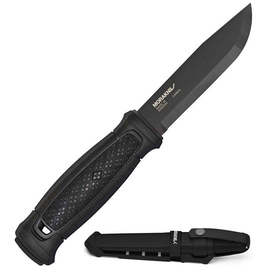 Morakniv Garberg 4.3" DLC Carbon Fixed Blade Knife with Multi-Mount Sheath 13147