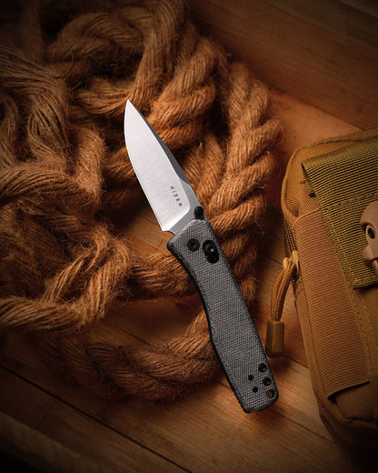 Kizer Aegis 2.8" AEB-L Norplex UltreX Micarta Clutch-Lock Folding Knife V3774A1