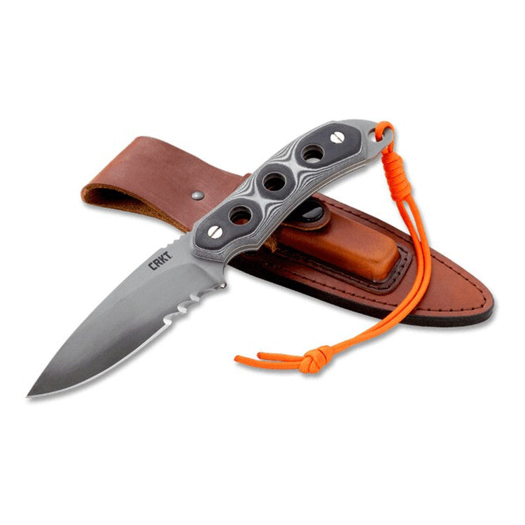 CRKT HoodWork 6.13" Ceramic Coated 1095 G-10 Fixed Blade Knife Knife - Made in USA - 3500