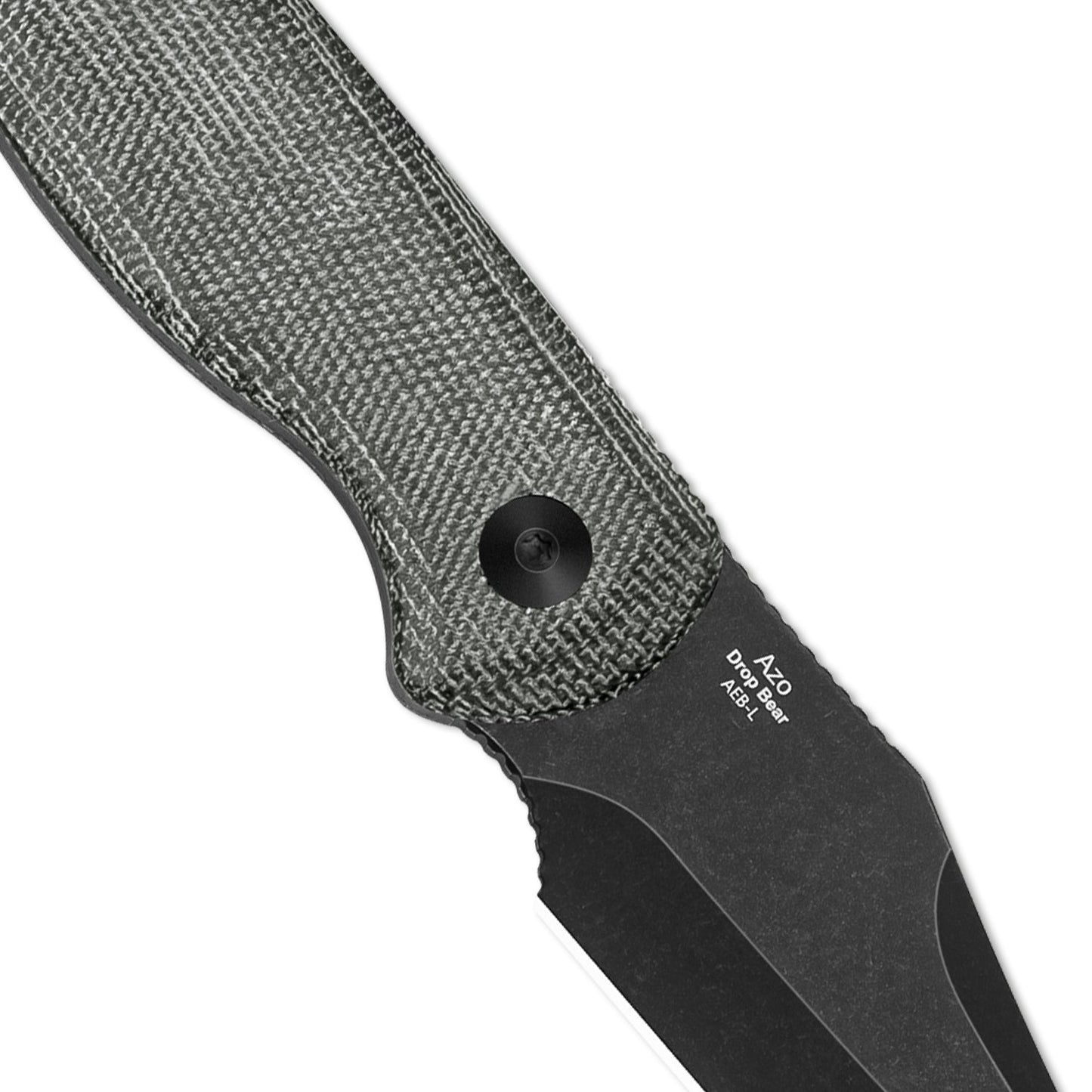 Kizer Drop Bear 2.6" AEB-L Black Stonewash Micarta Compact Fixed Blade Knife 1092A1