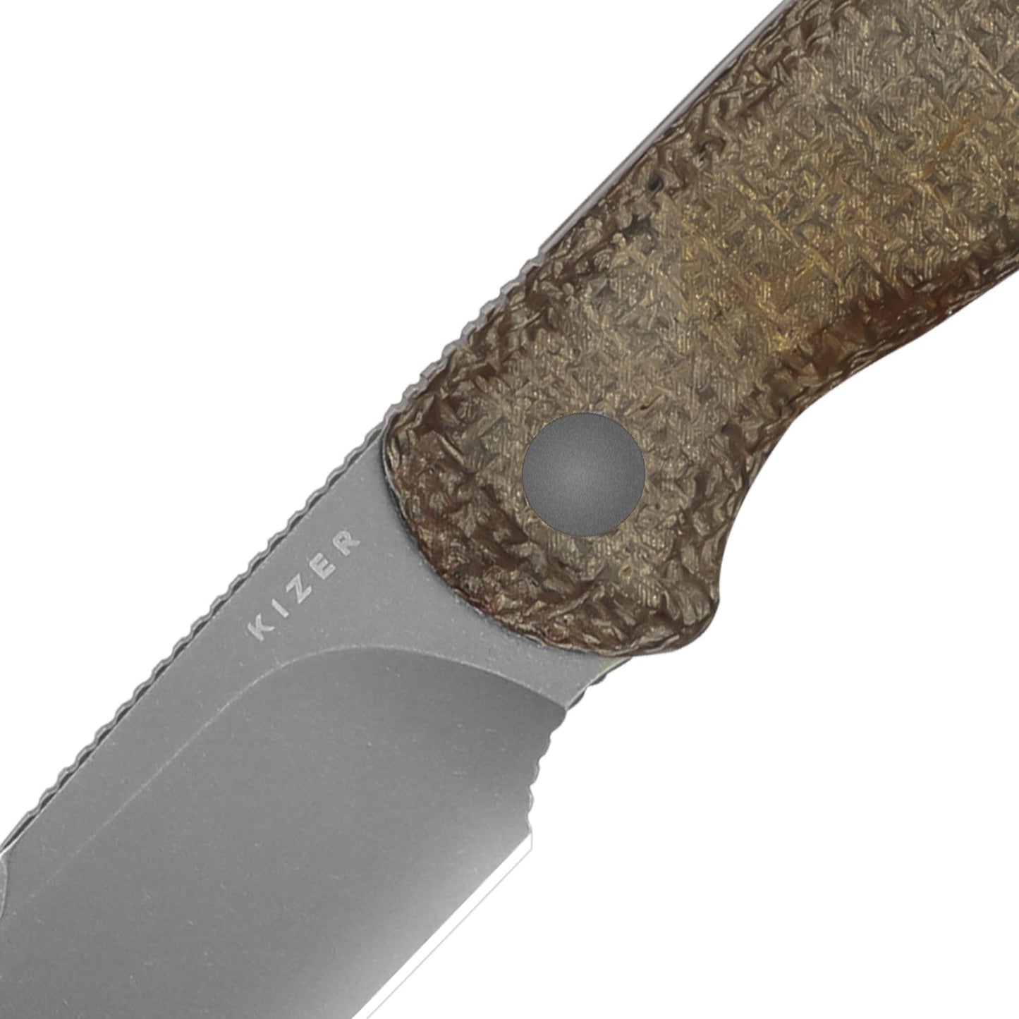 Kizer Drop Bear 2.6" Sandvik 14C28N Burlap Micarta Compact Fixed Blade Knife 1094A1