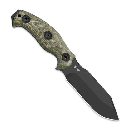Kizer Sheepdog Survival 5.28" 1095 Green Micarta Fixed Blade Knife 1105A4