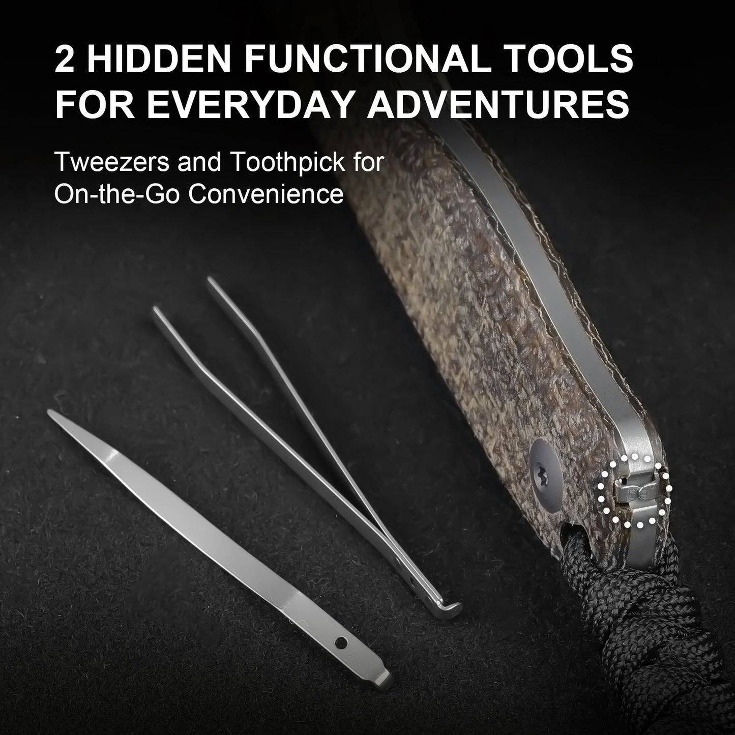 Kizer Drop Bear 2.6" Sandvik 14C28N Burlap Micarta Compact Fixed Blade Knife 1094A1