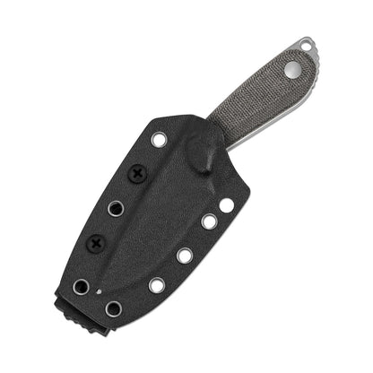 Kizer Buddy 3" Sandvik 14C28N Black Canvas Micarta Fixed Blade Knife 1081A8