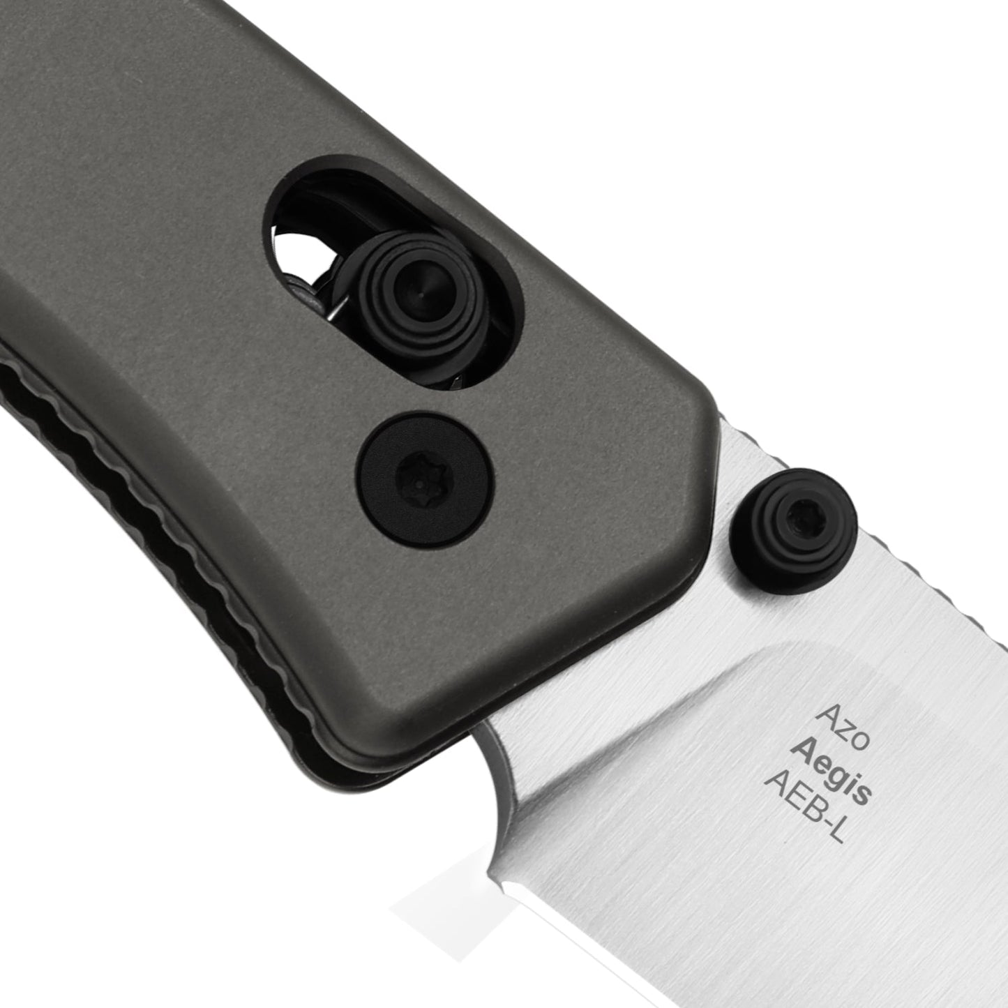 Kizer Aegis 2.8" AEB-L Gray Aluminium Clutch-Lock Folding Knife V3774A4