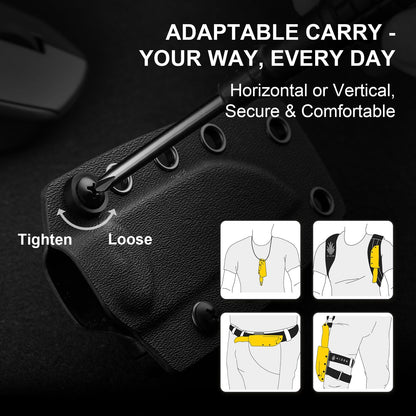 Kizer Drop Bear 2.6" AEB-L Black Stonewash Micarta Compact Fixed Blade Knife 1092A1