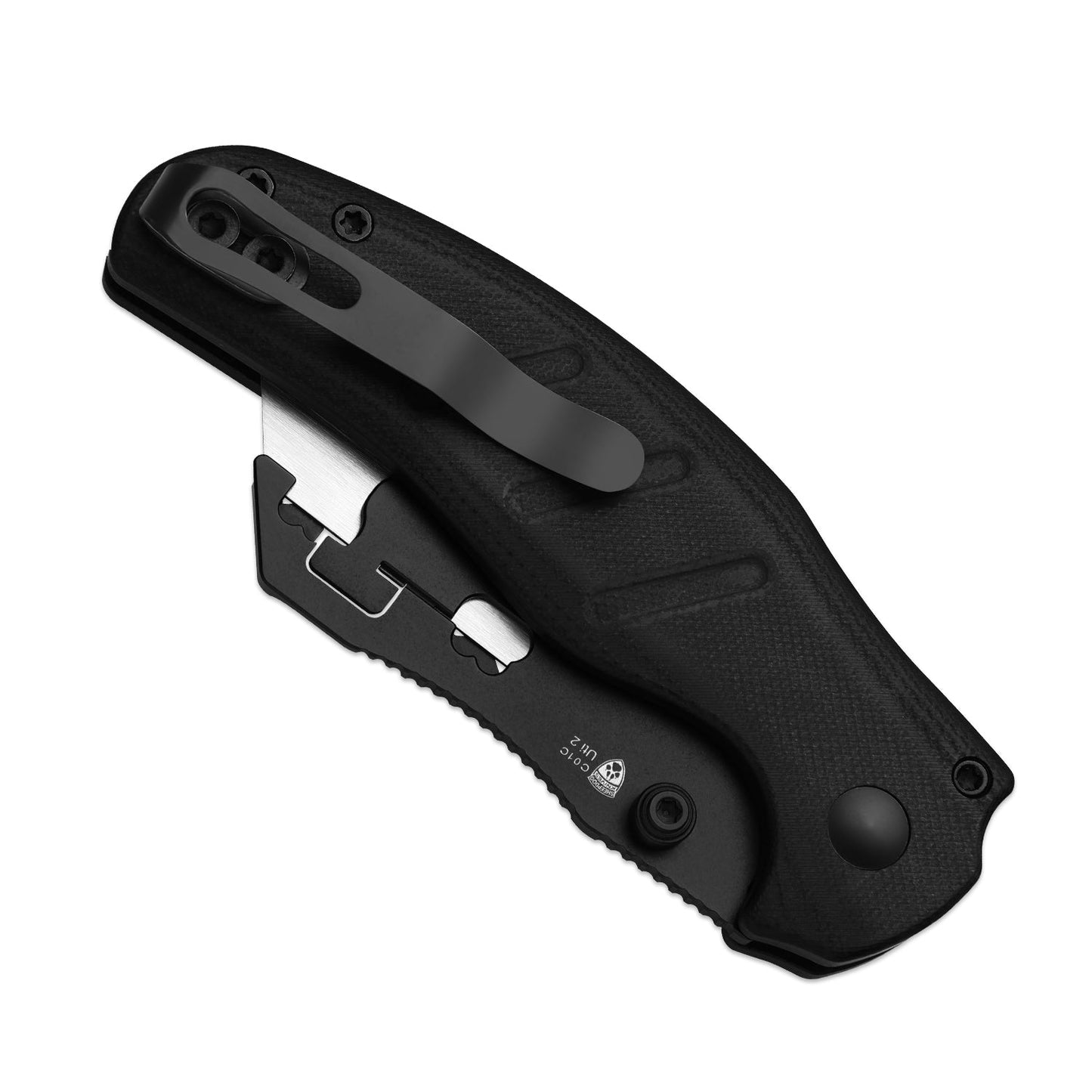 Kizer Sheepdog Utility 2.8" CO1C UTI 2 Black G10 Button-Lock Replaceable-Blade Folding Knife V3488.29JNA3