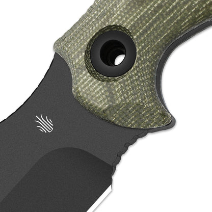 Kizer Sheepdog Survival 5.28" 1095 Green Micarta Fixed Blade Knife 1105A4
