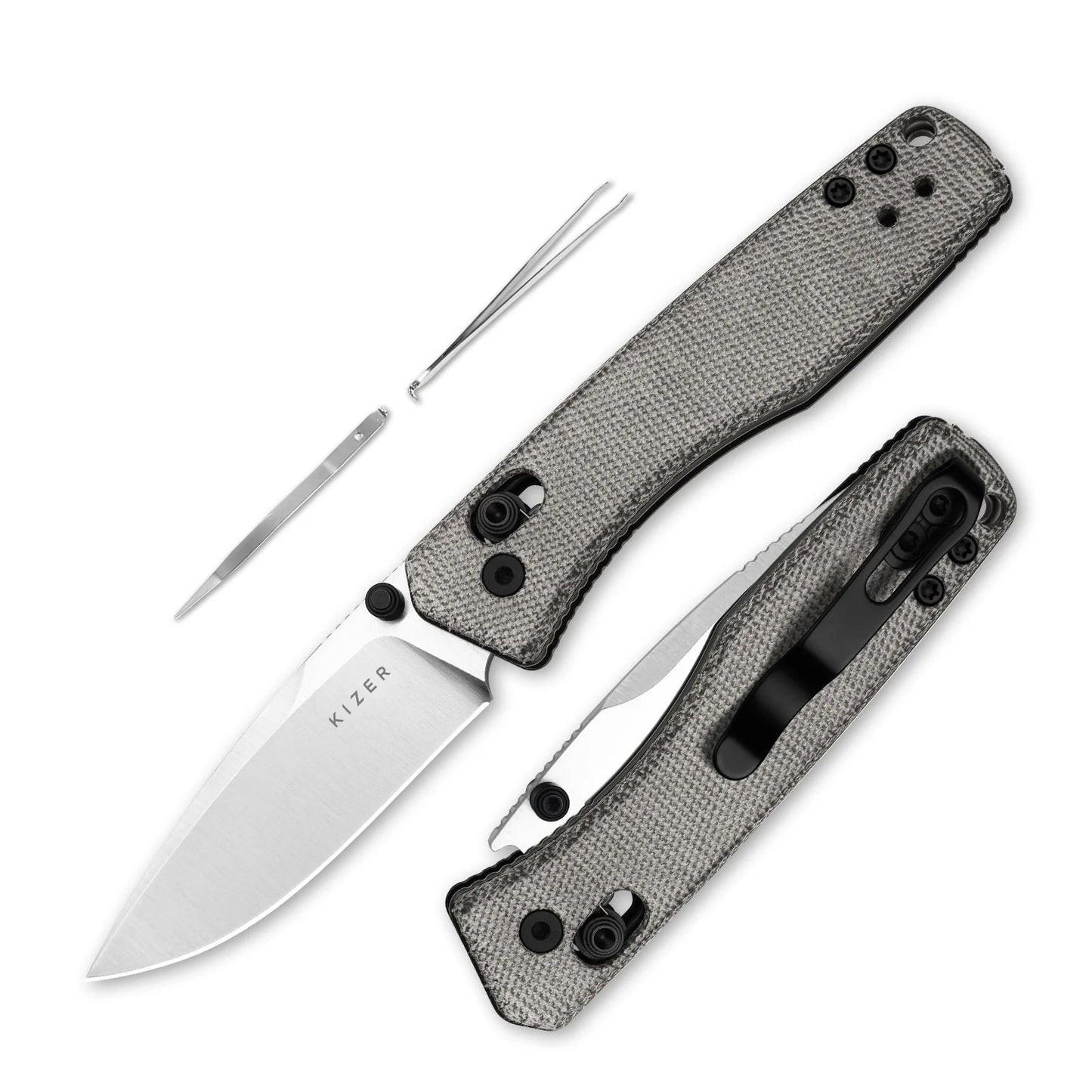 Kizer Aegis 2.8" AEB-L Norplex UltreX Micarta Clutch-Lock Folding Knife V3774A1