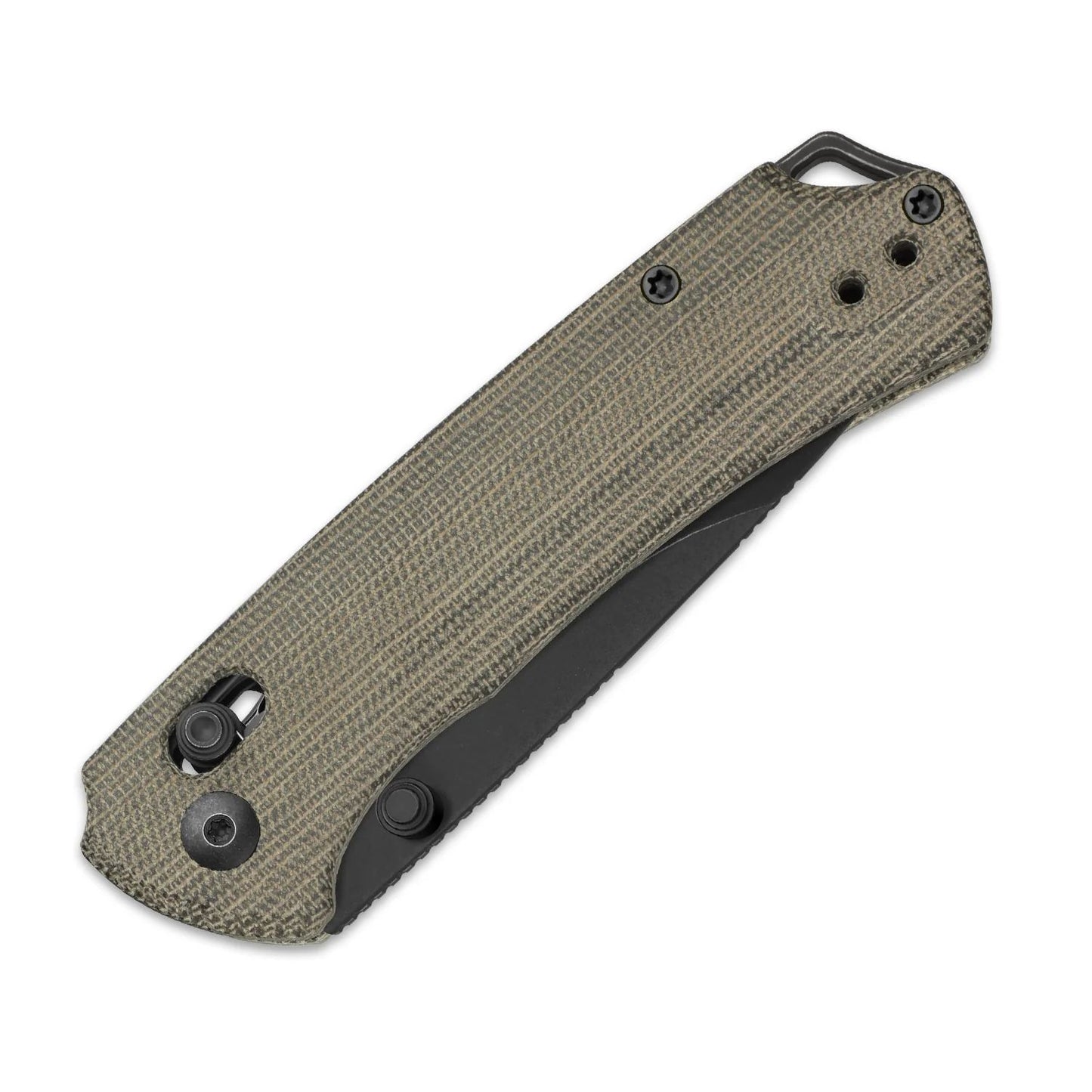 Kizer T1 CD 3.2" Nitro-V Olive Green Norplex UltreX Micarta Black Stonewash Clutch-Lock Folding Knife by Uli Hennicke V3490.2CA1