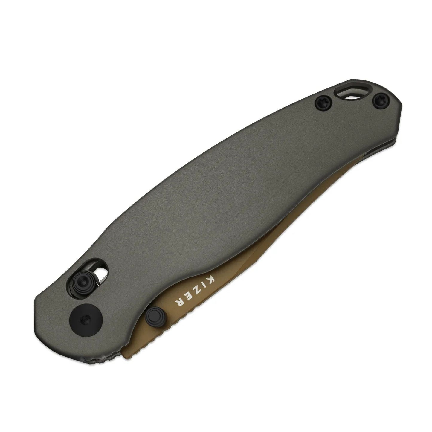 Kizer Phoca 2.9" AEB-L Aluminium Sunset Metal PVD Clutch-Lock Folding Knife V3780A2