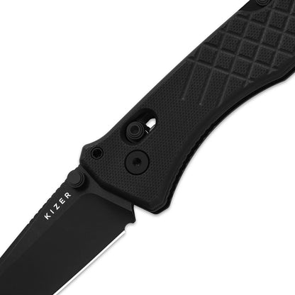 Kizer Aegis T 3.21" AEB-L Black G10 Clutch-Lock Rescue Folding Knife V3774CTA1