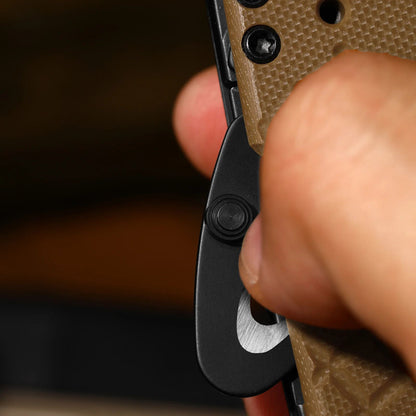 Kizer Aegis T 3.21" AEB-L Serrated Brown G10 Clutch-Lock Rescue Folding Knife V3774CTA3